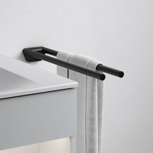 Keuco - Reva - Porte-serviettes, Longueur 45 Cm, Noir Mat 12818370000