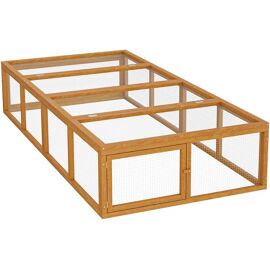 Wiltec - Clapier À Lapin Xxl ¿ 1800 X 900 X 480 Mm ¿ En Bois, Avec Grille Métallique ¿ Cage Pour Petits Animaux Avec Enclos ¿ Parc Rongeurs, Élevage Basse-Cour Ferme