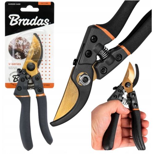 Bradas Sécateur V-series Kt-v1021 - Or - Ergonomique - Acier Sk5 - Précision Et Sécurité