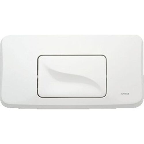 Schwab - Plaque De Commande Murale Gala Blanche Pour Wc Encastré, Simple Volume