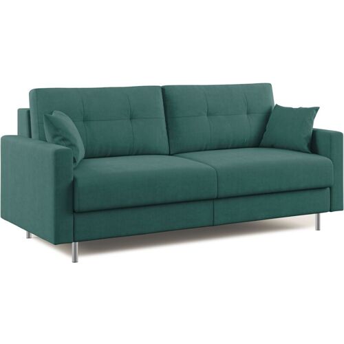 Canapé convertible en microfibre détachable 208 cm vert pétrole