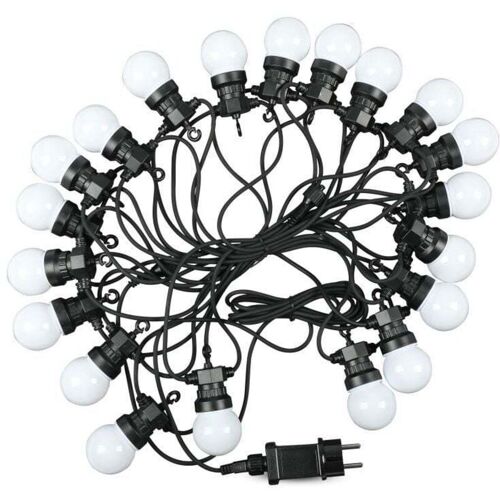 Guirlande Lumineuse V-Tac 10 M, 20 Mini Ampoules Led Globe 5 W, Blanc Chaud, Avec Prise Schuko, Ip44