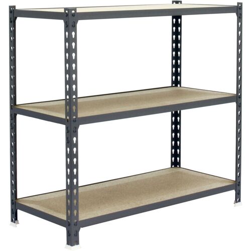 Tagère Rangement, 1000x1100x300 Mm, 3 Niveaux En Boix, 200 Kg Capacité De Charge Et Point De Flexion, étagère Garage, Gris/bois - Maderclick - Simonrack