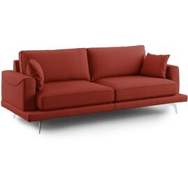 Canapé en tissu anti-tache 178 cm rouge