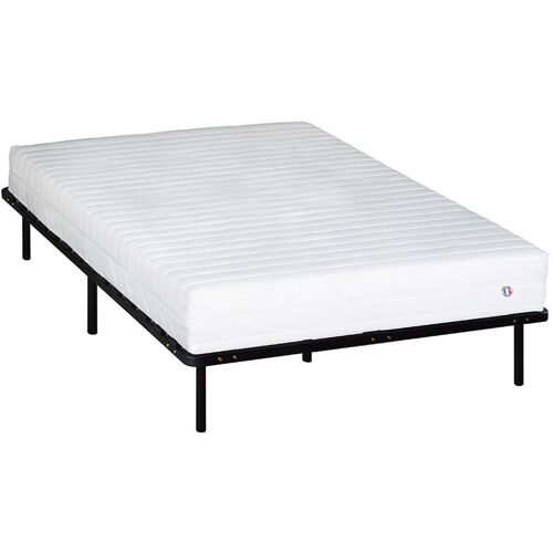 Neorev - Olympe Literie Ensemble Klo 140x190 Cm Matelas Mousse Haute Densité + Sommier Métal