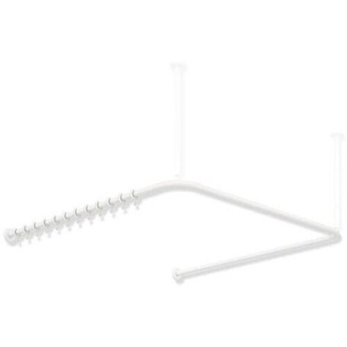 Tringle À Rideau Blanc Mat Profond 1187x1175x1187mm. 34 Anneau