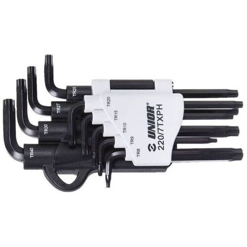 Unior 613089 - Juego De 8 Llaves Allen Con Perfil Tx Inviolable En Colgador De PlAstico De Tx 9 à Tx 40 Serie 220/7tx Ph