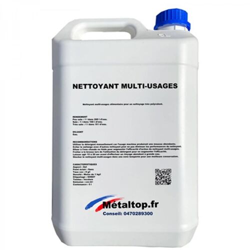 Nettoyant Multi-uséges - 5 L - Incolore Metaltop