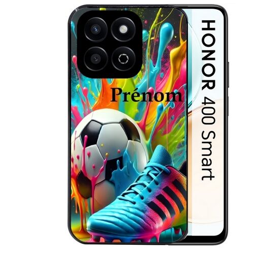 Coque noire Taperso pour Honor 400 SMART avec motif foot color personnalisee