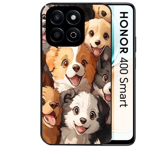 Coque noire Taperso pour Honor 400 SMART avec motif chien smile
