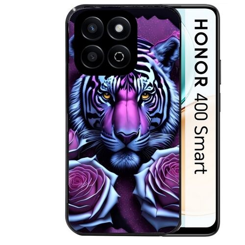 Coque noire Taperso pour Honor 400 SMART avec motif tigre UV style manga