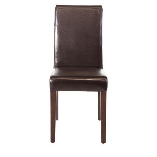 Chaises En Simili Cuir Marron Foncé - Lot De 2 - Bolero