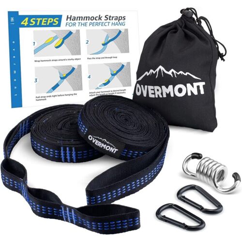 Ineasicer Kit De Fixation Hamac Ultra-Résistant 2 Cordes Hamac Durable En Polyester + 2 Mousquetons De Fer Avec Un Séc De Rangement