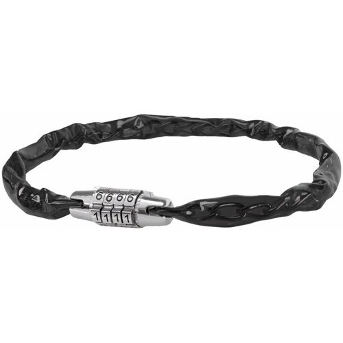 Cyclingcolors - Antivol 4 Chiffres 500mm Vélo Vtt Noir Transparent Chaine Acier Tête Chromé Protection Plastique