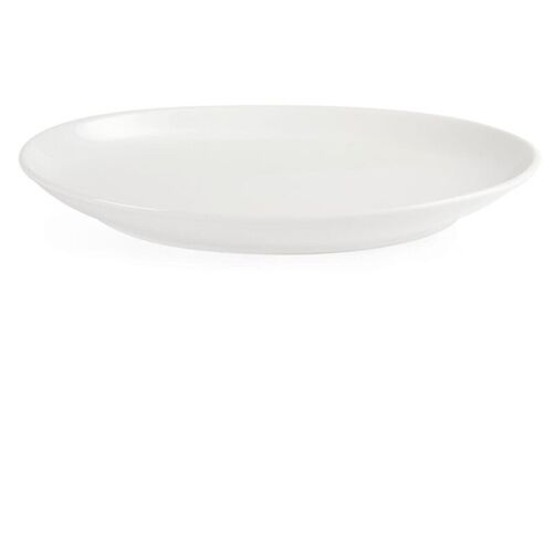 Assiettes Creuses Ovales En Porcelaine Blanche 365 X 235 Mm - Lot De 2 - Olympia