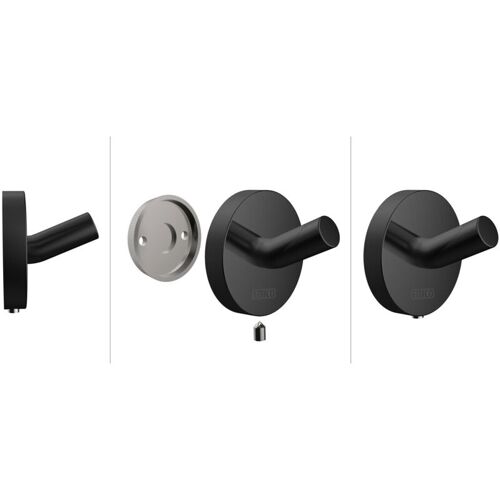 Emco - Crochet Porte-serviettes Rond 437513300 40 Mm, Noir