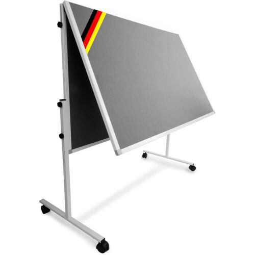 Floordirekt - Tableau De Présentation Double Face & Pliable Avec Roulettes Gris 150 X 120 Cm