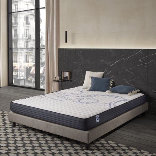 Matelas Perfect Sleep - 80x190 Cm - Mousse Mémoire De Forme Hr, Blue Latex, Hypoallergénique - équilibré - 7 Zones De Confort - Face été/hiver - Naturalex