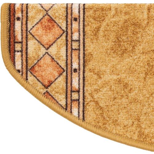 Tapis D'escalier Rügen Beige Demi-Circulaire 65 X 23,5 Cm