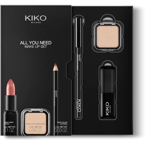 Kiko Milano All You Need Make Up Set, Kit De Maquillage : Rouge À Lèvres, Ombre À Paupières Et Crayon Yeux Rouge