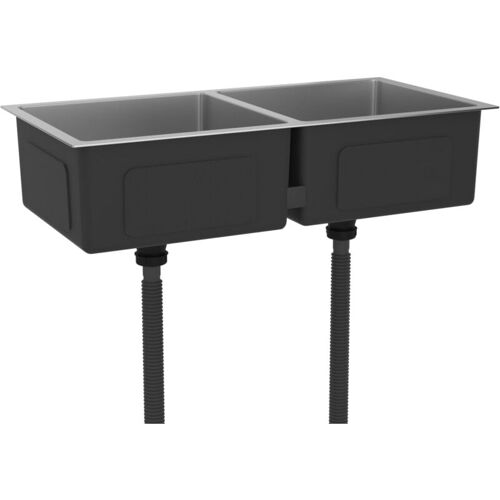 Evier De Cuisine Fait à La Main Lavabo Installation De Cuisine Maison Intérieur 86,5 X 44 Cm Acier Inoxydable Argenté