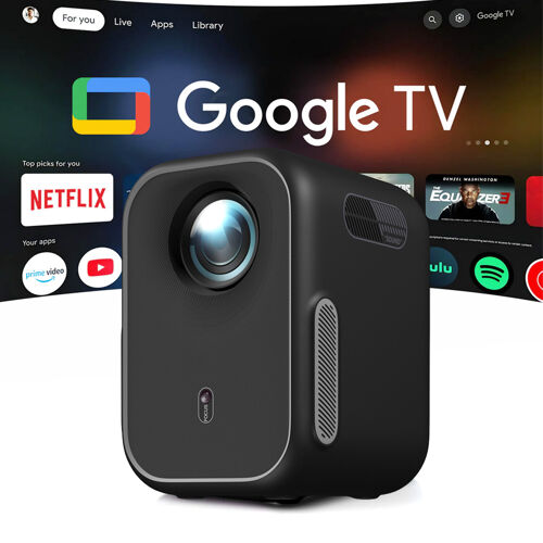 Projecteur WUPRO G2, certifié Google et Netflix, résolution native 1080p, 200 lumens ISO, mise au point automatique et correction automatique du trapèze