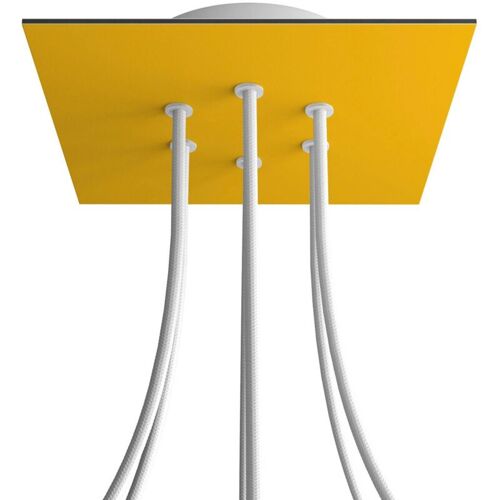 Creative Cables - Rose-one Roséce Carrée, 200 Mm Avec 6 Trous Et 4 Trous Latéraux