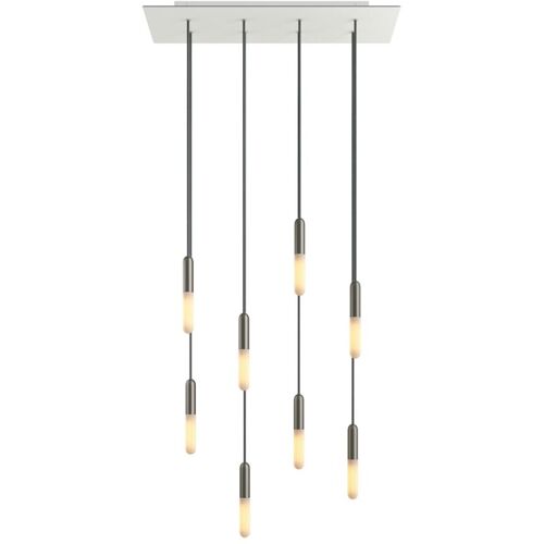 Creative Cables - Lampe Suspendue à 8 Gouttes Avec Rose-one Xxl Rectangulaire 675 Mm Complète Avec Câble Textile Et Garniture Métallique