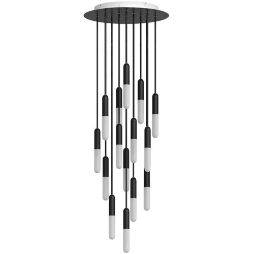Creative Cables - Made In Italy Suspension À 15 Branches Avec P-Light Et Rose-One 400mm