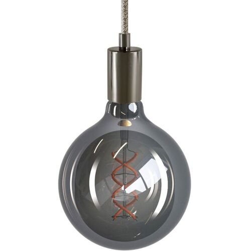 Creative Cables - Lampe Suspendue Fabriquée En Italie Avec Câble Textile Et Garniture Métallique