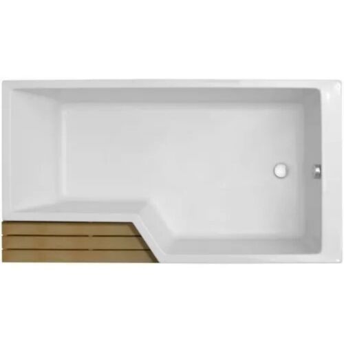 Jacob Delafon - Baignoire Bain Douche Neo, Version Droite Blanc Brillant 180 X 70/90