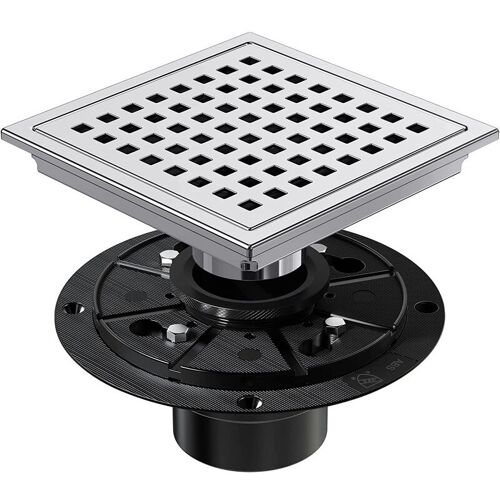 Spark - Siphon De Sol De Douche Carré 11x11cm, Amovible, Acier Inoxydable 304 De Qualité Alimentaire