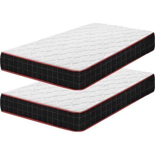 Lot De 2 - Matelas 90x200cm - épaisseur 16 Cm - Luxe Matelas Mémoire De Forme Pour Adulte Enfant - Zones De Confort Mousse Adaptative (deux Matelas Dans Un Colis)