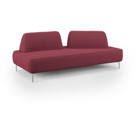 Canapé modulable avec dossier amovibles 167 cm rouge