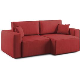 Divani.store - Morfeo Canapé Avec Assise Amovible En Tissu Imperméable T02 215 Cm Rouge