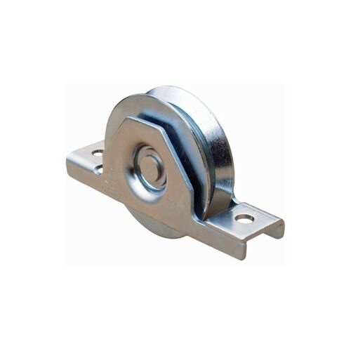 Deco Fer Forge - Roue À Encastrer Pour Portail Coulissént - Gorge Triangulaire - 50mm - Jusqu'à 100kg - Acier Zingué