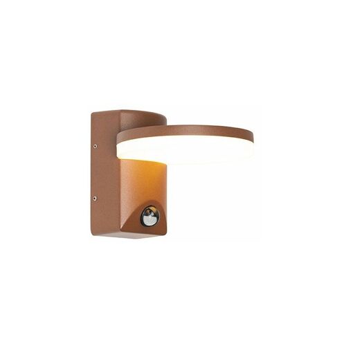 Esmee - Led Applique Murale Avec Détecteur - 1 Lumière - L 16.5 Cm - Brun Rouille - Moderne - Éclairage Extérieur - Qazqa