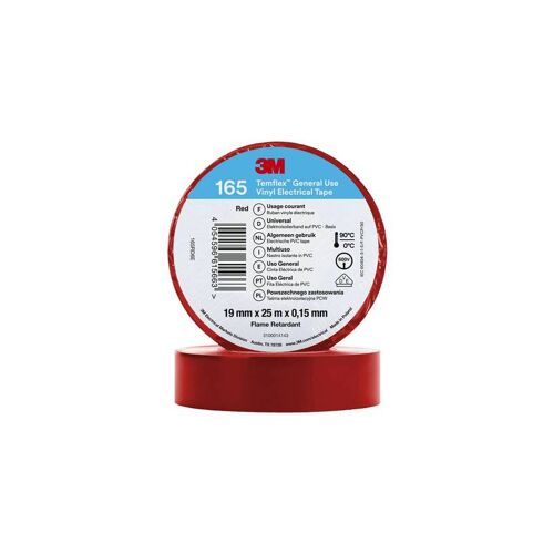 Temflex 165 165rd6e Ruban Isolant Temflex 165 Rouge (l X L) 25 M X 19 Mm 1 Pc(s) - 3m