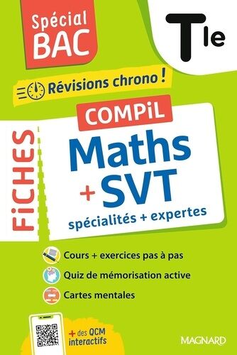 Spécial Bac 2026 - Compil De Fiches Maths - Svt Tle - Tout Le Programme Des 2 Spécialités En 120 Fiches Visuelles
