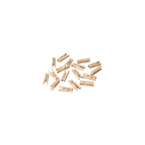 Papstar - Mini-pince+%c2%85+linge%2c+en+bois%2c+longueur%3a+35+mm%2c+nature 86807