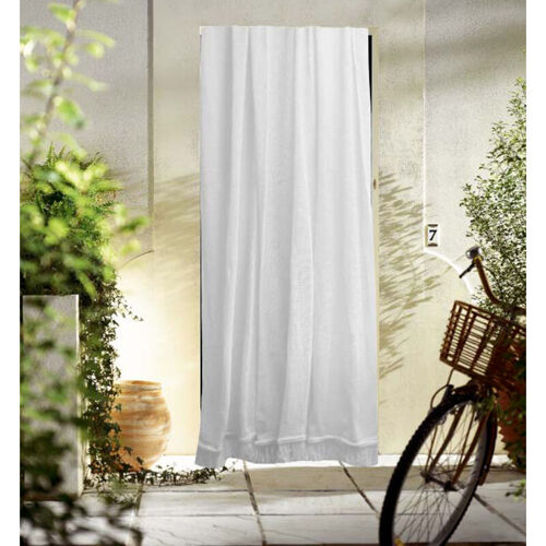 Poyet Motte - Rideau Marseillais Tissé Blanc (250 X 140 Cm)