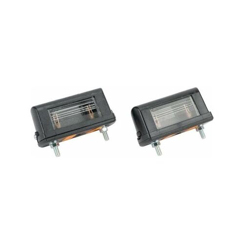 2x Feu Éclairage Plaque Immatriculation Gauche + Droit 12v 24v 5w Remorque Camion Tracteur Voiture Lampe Phare