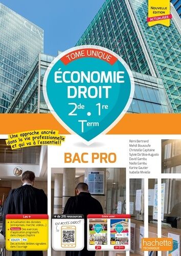 Economie-Droit 2de/1re/Tle - Tome Unique
