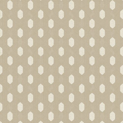 A.s.creations - Papier Peint Vintage Pois Blanc Crème Tapisserie Pour Chambre & Couloir Papier Peint Pois Intissé Beige Pour Entrée - Crème, Or