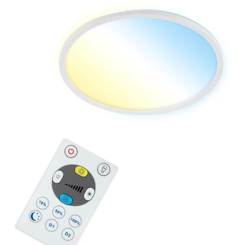 Cct Panneau Led Briloner Leuchten Slim S, 22 W, 3000 Lm, Ip20, Blanc, Plastique, Dimmable, Cct, 42 Cm
