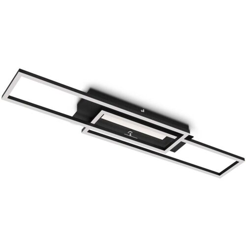 Briloner - Plafonnier Led Avec Lumière Centrale, Couleur De Lumière Blanc Chaud, Interrupteur Séparé, Fonction Mémoire, Lampe De Sélon Orientable, Noir