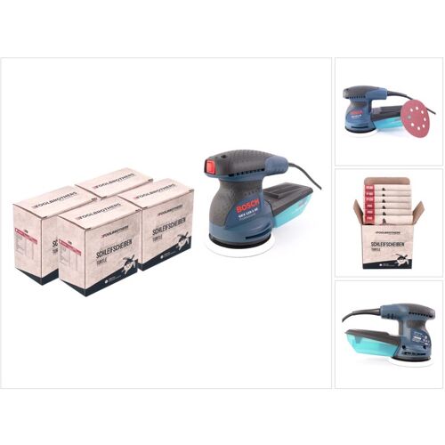Bosch Gex 125-1 Ae Ponceuse Excentrique 250 Watts 125 Mm ( 0601387500 ) + 4x Toolbrothers Turtle Set De Ponçage