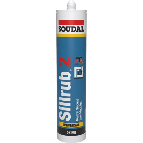 Silirub 2 Mastic Silicone Neutre 310-ml, Blanc Soudal Par 15)