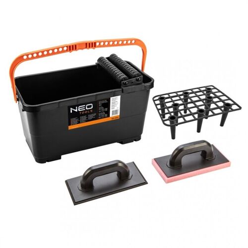 Kit De Carrelage : Bac à Grille De 24 L Avec Rouleaux, Truelle En Caoutchouc, Truelle En éponge Souple