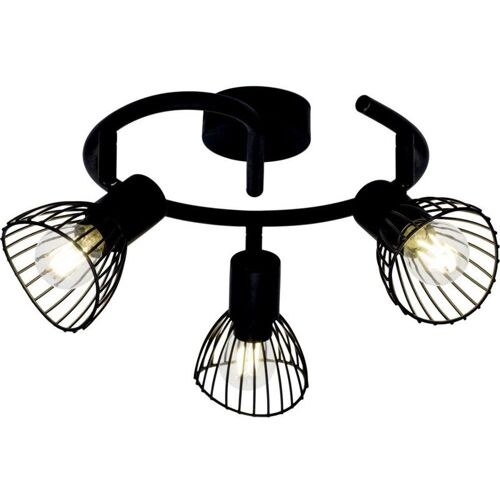 Brilliant - Lampe Elhi Spot Spirale 3flg Noir 3x D45, E14, 40w, Adaptées Aux Lampes À Suspension (Non Incluses) Échelle À ++ À E Têtes Pivotantes